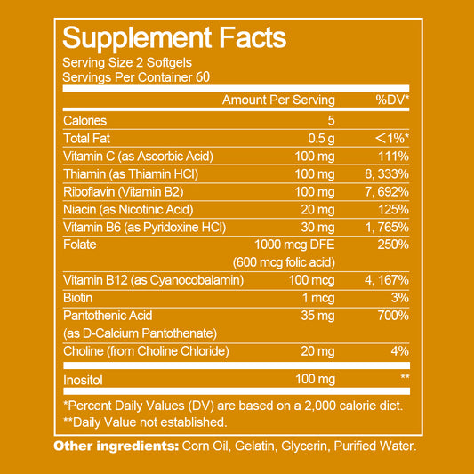 (2 PACK) iMATCHME Vitamin B Complex Capsule (B12, B1, B2, B3, B5, B6, B7, B9, Folic Acid & Biotin), Reduce Stress & Supports Energy, Immune & Nervous System Support, 240 Capsules