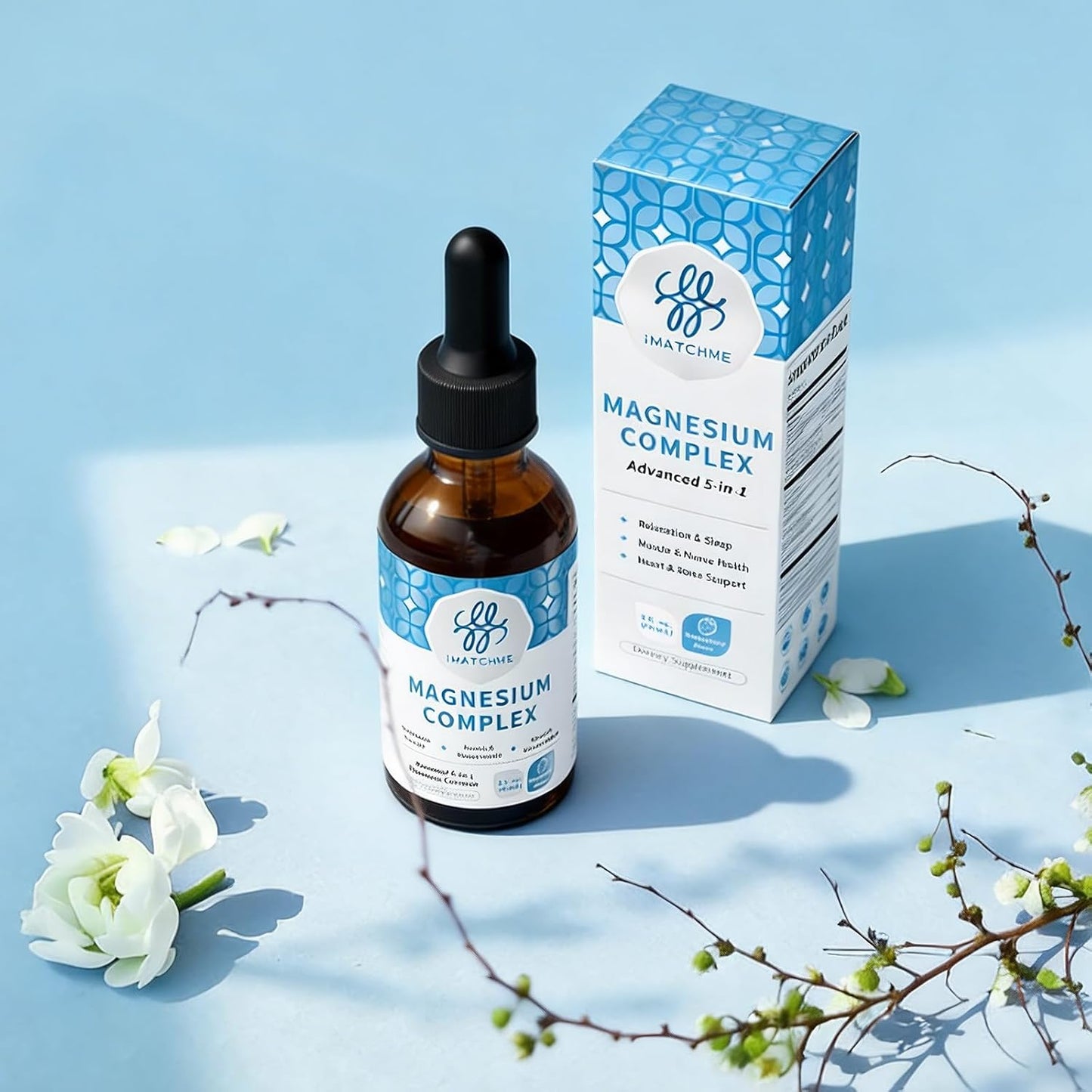 Advanced Liquid Magnesium Complex — High-Absorption Glycinate, Citrate & Malate Blend with L-Theanine & Methyl-B12 (2 Fl Oz / 30 Servings)