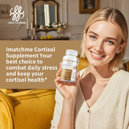 Cortisol Supplements for Women & Men - 10-in-1 Cortisol Reducer Manager with Ashwagandha, Magnesium - Lower High Cortisol Levels, Relaxation & Night Support, Non-GMO, 120 CT