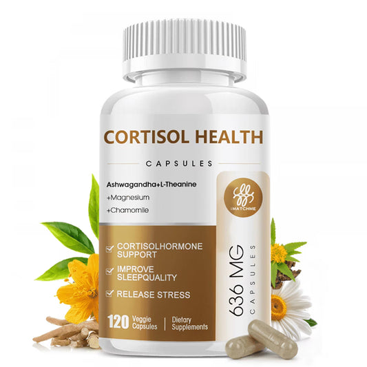 Cortisol Supplements for Women & Men - 10-in-1 Cortisol Reducer Manager with Ashwagandha, Magnesium - Lower High Cortisol Levels, Relaxation & Night Support, Non-GMO, 120 CT