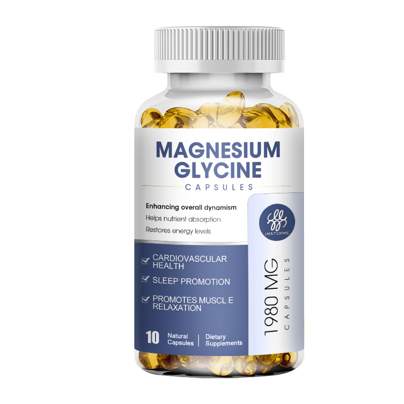 Magnesium Glycinate Fully Chelated, High Absorption Formula with Magnesium Bisglycinate Chelate for Nerve, Muscle & Bone Health Support, Vegan, Gluten Free
