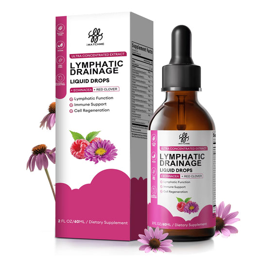 Lymphatic Drainage Supplements Drops - Organic Lymphatic Support Liquid Drops Cleanse with Echinacea, Lymph System Support Supplement - Sugar-Free, 2 fl oz