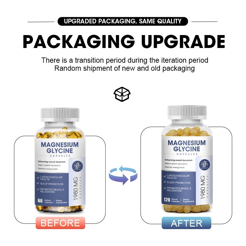 Magnesium Glycinate Fully Chelated, High Absorption Formula with Magnesium Bisglycinate Chelate for Nerve, Muscle & Bone Health Support, Vegan, Gluten Free