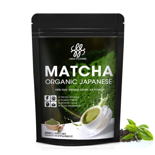iMATCHME Organic Matcha Powder Matcha Green Tea Powder Antioxidant-Rich Helps Support Digestive Health for Cooking, Baking, Latte, Smoothie, Hot & Iced Drinks