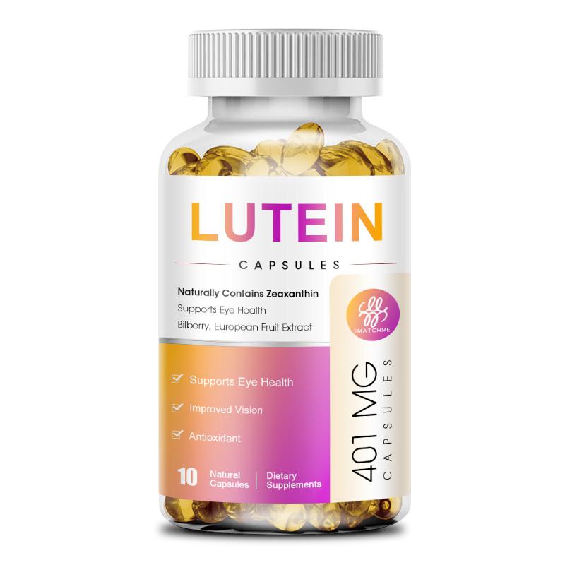 iMATCHME Lutein Zeaxanthin Capsules with Grape Seed,Bilberry Supports Eye Health Improved Vision Eliminate Yellow Spots & Pigments Antioxidant