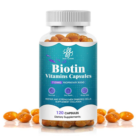Biotin Capsules with Collagen and Vitamins for Hair Skin & Nails Care Growth Metabolism Support for Women and Men