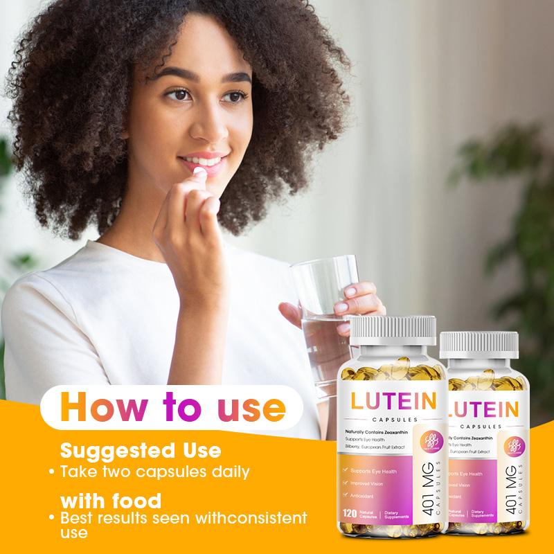iMATCHME Lutein Zeaxanthin Capsules with Grape Seed,Bilberry Supports Eye Health Improved Vision Eliminate Yellow Spots & Pigments Antioxidant