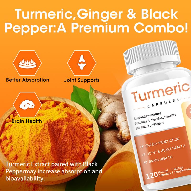 iMATCHME Turmeric Capsule Better Absorption Joint Support Brain Heart Healthy Immune System Vegen