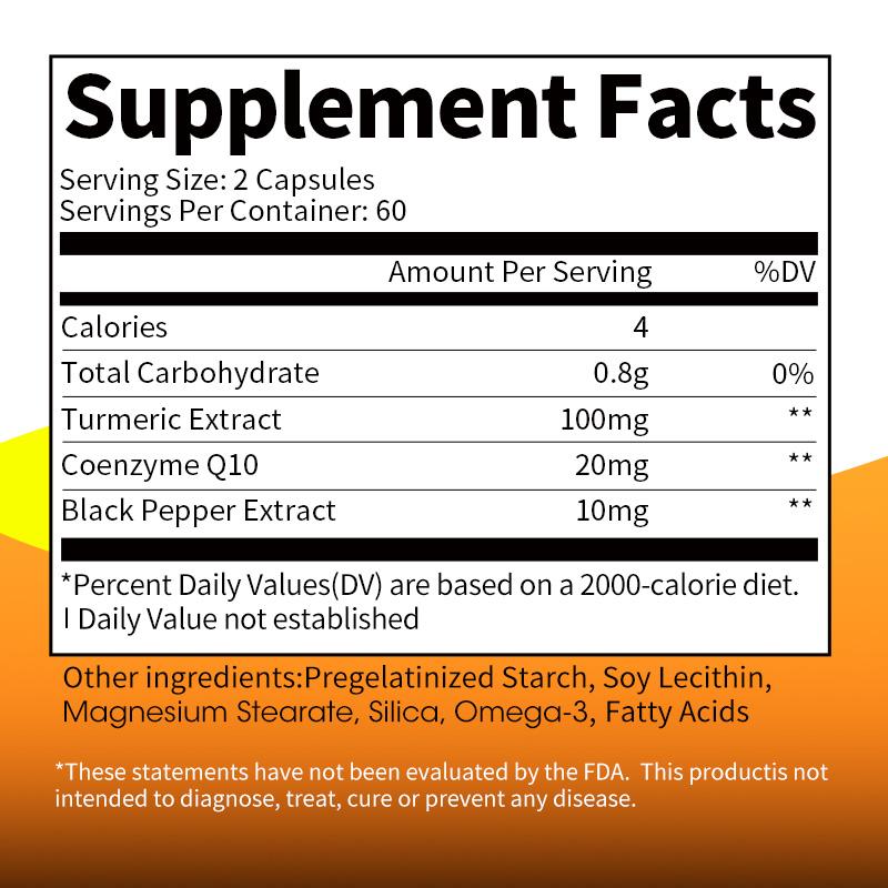 iMATCHME Turmeric Capsule Better Absorption Joint Support Brain Heart Healthy Immune System Vegen