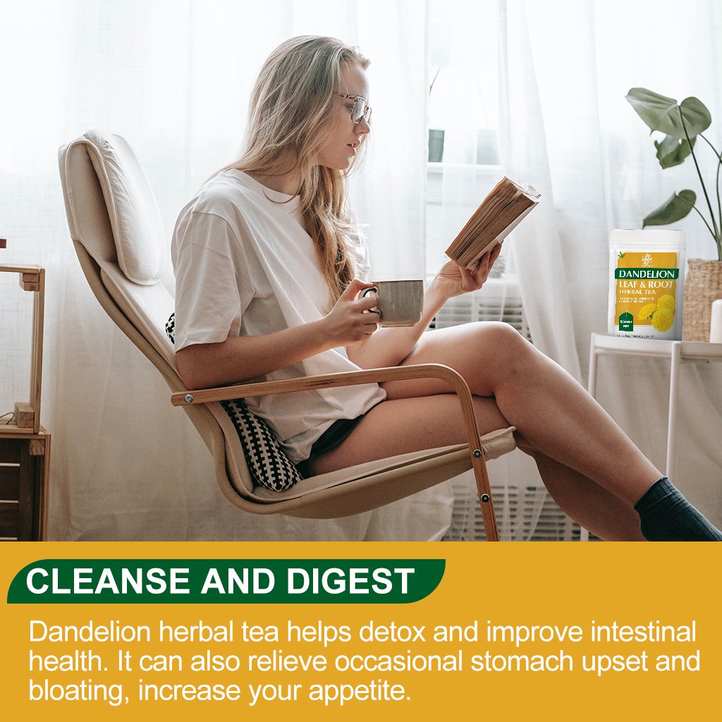Dandelion Leaf & Root Tea, Digestion and Immune Support, Caffeine Free, 40 Bags/80g