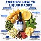 Cortisol Health Support Liquid Drops – Ashwagandha & L-Theanine Supplement, 2 fl oz