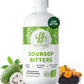 Soursop Bitters Liquid with Soursop Leaves for Digestive, Gut Detox&Cleanse | Pure 15 Herb Sour Sop Tea with Black Seed,Moringa for Antioxidant,Immune Support,Skin Health,0 Sugar,Absorb+,Non-GMO 16 fl oz