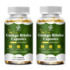 (2 PACK)Ginkgo Biloba Capsules 500mg | Herbal Supplement | 240 Vegetarian Capsules