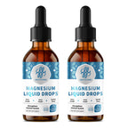 (2 Pack) Magnesium Liquid Drops with Potassium & Sea Moss, Strawberry Flavor, 4 fl oz Total