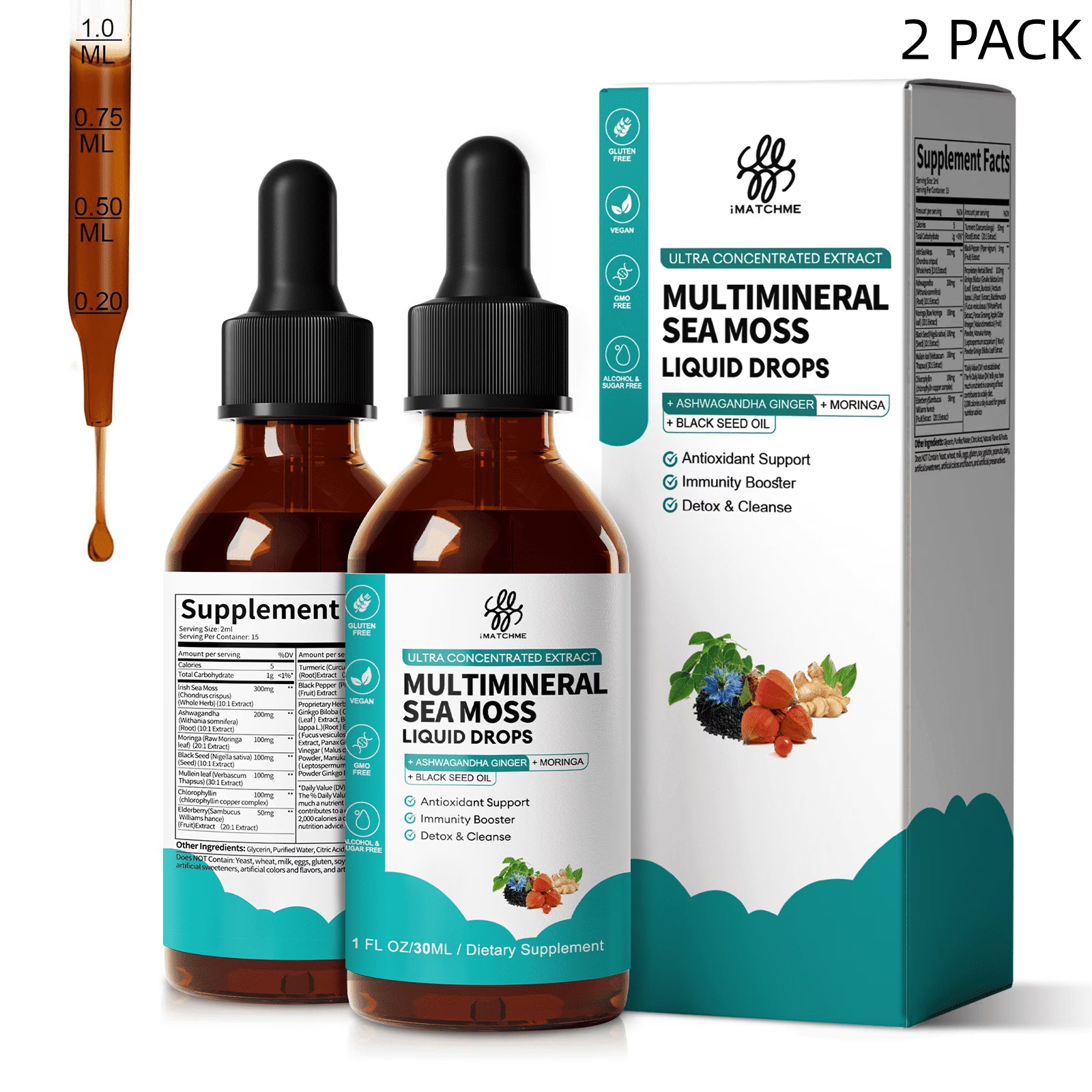 Irish Sea Moss & Chlorophyll Drops