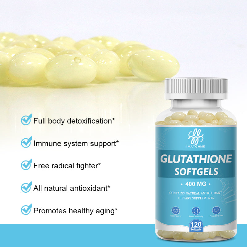 iMATCHME Glutathione Capsules Collagen Antioxidant Anti-Aging Boosting Immunity Dull Skin Whitening Supplement Vitamin C