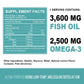 Omega-3 Fish Oil, with EPA & DHA Burpless Fish Oil Supplement, Promotes Brain & Heart Health, 120 Ct