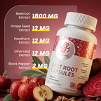 Organic Beet Root Capsules (1800mg)