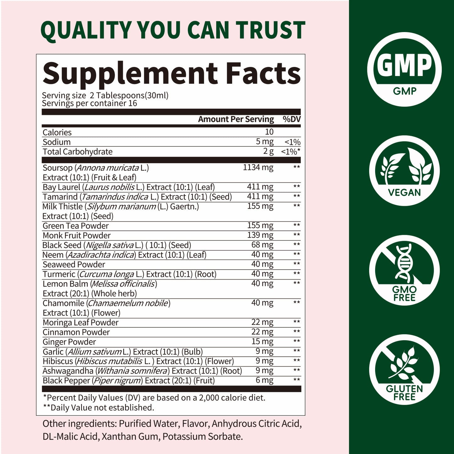 iMATCHME Premium Soursop Bitters Liquid Extract – 16 fl. oz (480ml/500ml) – Mixed Berry Flavor