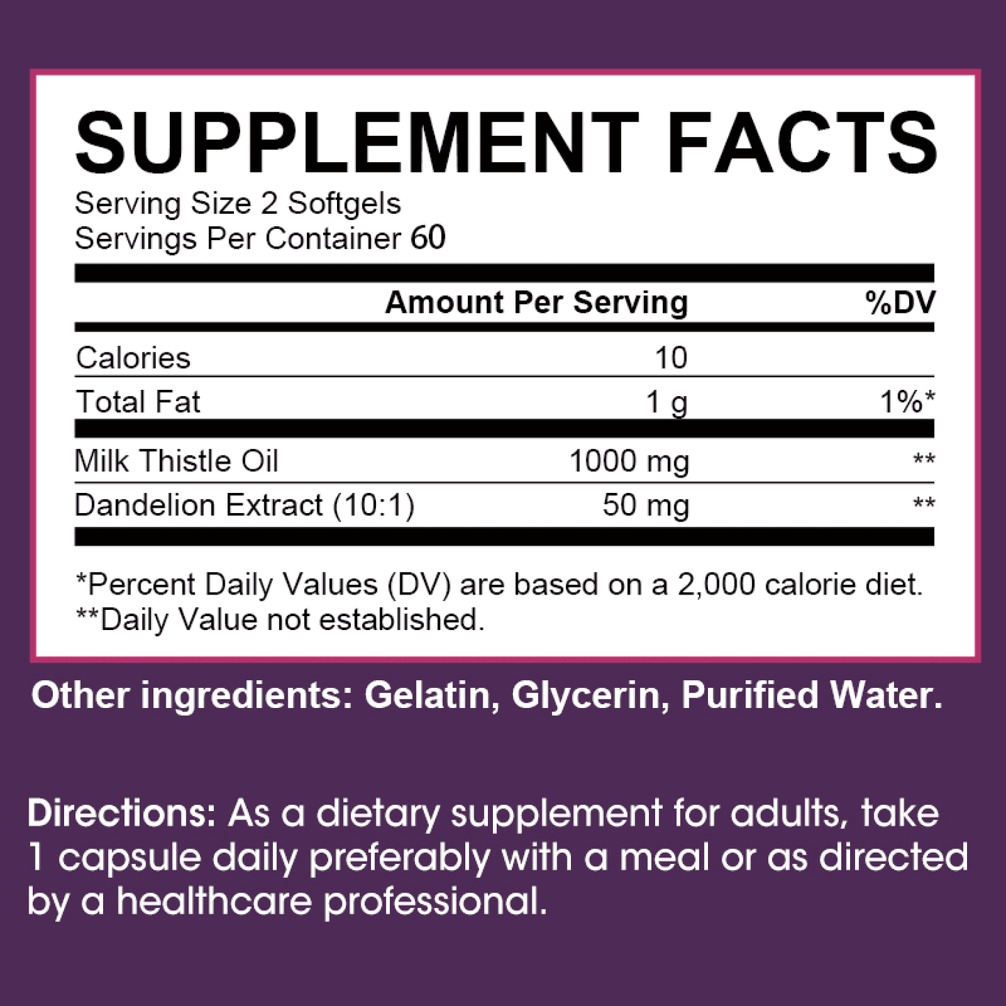 Milk Thistle Silymarin Marianum, with Dandelion Root Support Liver Health & Antioxidant,120 Capsules