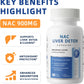NAC Supplement 900 mg – Liver Cleanse Detox & Repair, Antioxidant & Cellular Health, Alcohol Defense Support – N-Acetyl Cysteine Capsules with Milk Thistle, Turmeric, Dandelion & Artichoke – 120 Count