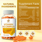 Vitamin B Complex Capsules, with Vitamin B1, B2, B3, B6,B12 Dietary Supplement, 120 Count
