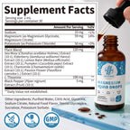 (2 Pack) Magnesium Liquid Drops with Potassium & Sea Moss, Strawberry Flavor, 4 fl oz Total