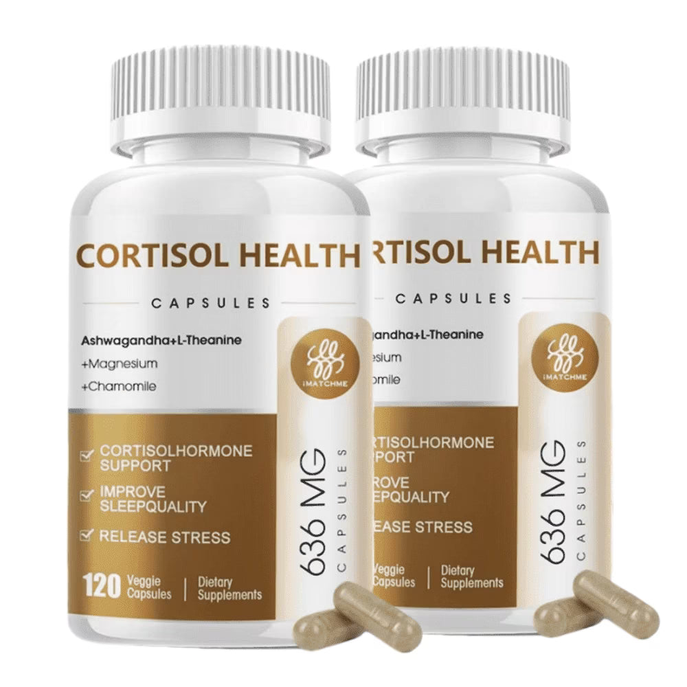 Cortisol Supplements for Women & Men - 10-in-1 Cortisol Reducer Manager with Ashwagandha, Magnesium - Lower High Cortisol Levels, Relaxation & Night Support, Non-GMO, 240 CT, 2 Pack