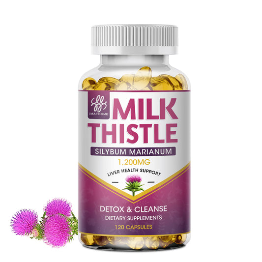Milk Thistle Silymarin Marianum, with Dandelion Root Support Liver Health & Antioxidant,120 Capsules