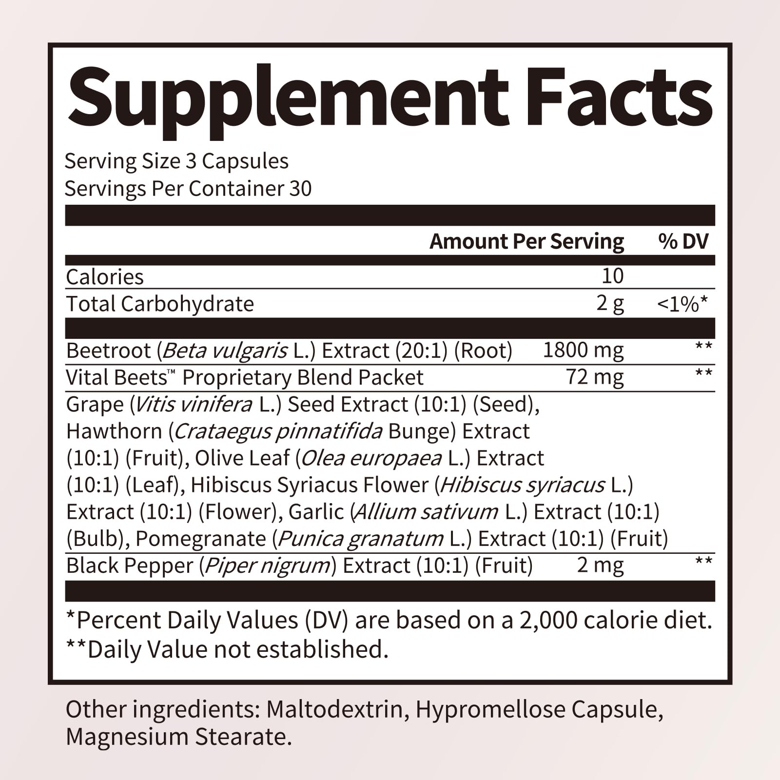 Vital Beets Capsules (1800mg)