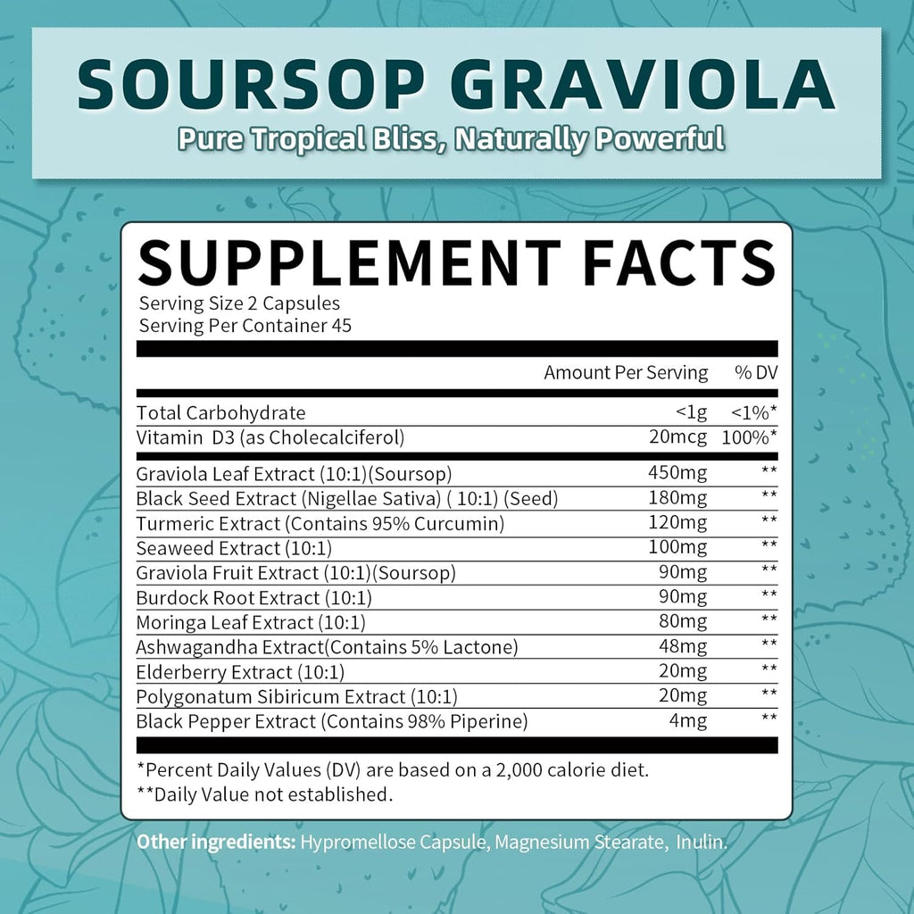 11-in-1 Soursop Capsules (10:1 Extract)