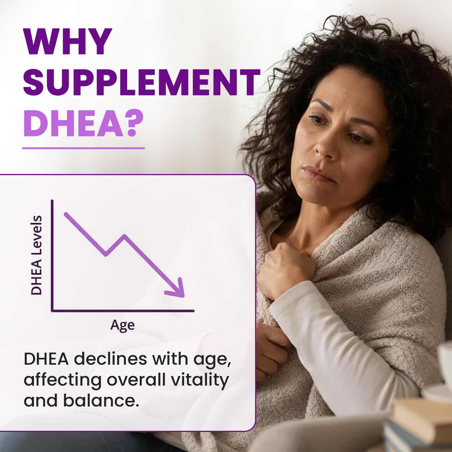iMATCHME Women's DHEA 25mg with Vitamin D3 & Slippery Elm - Advanced Bead-In-Capsule for Hormone Balance, Energy & Healthy Aging (60 Vegan Caps)
