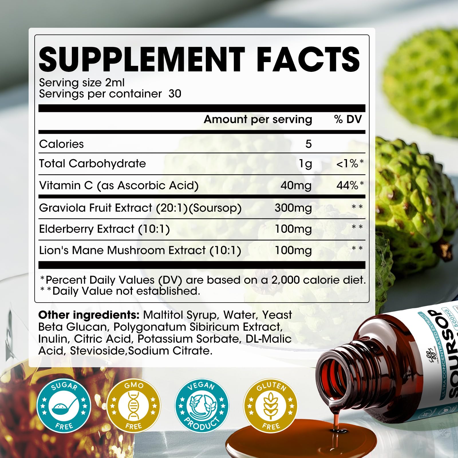 Soursop & Lion's Mane Liquid Drops