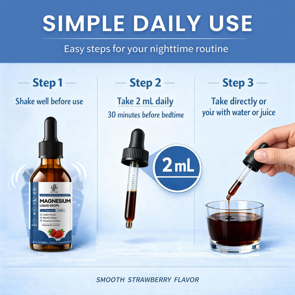 Liquid Magnesium Glycinate Drops (Strawberry)