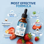 High Absorption Magnesium Liquid Drops with Potassium & Sea Moss, Sleep & Muscle Support, Strawberry Flavor, 2 fl oz