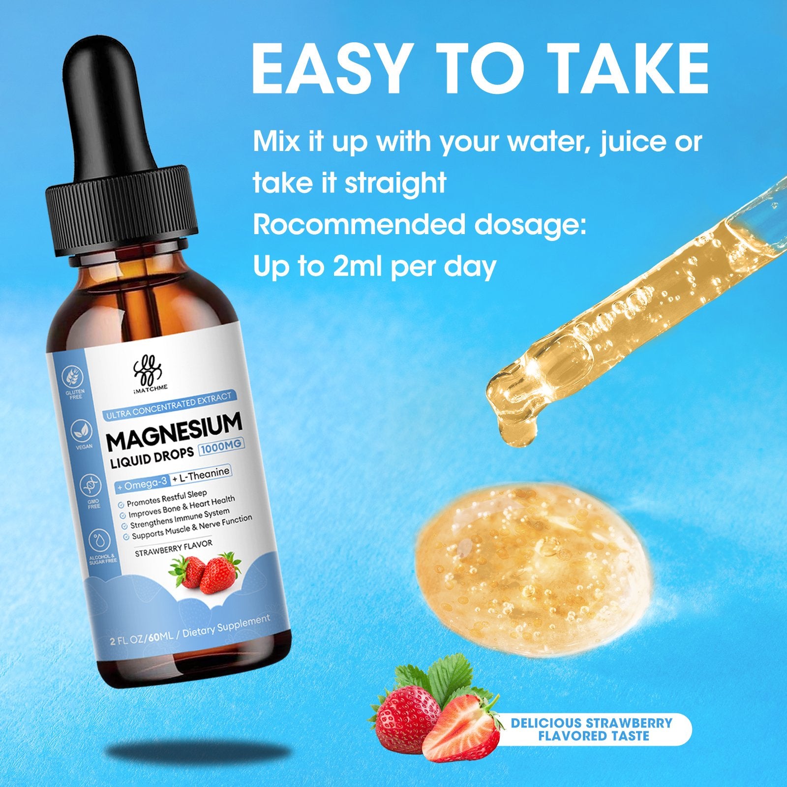 Magnesium Glycinate Liquid Drop with Citrate, Oxide and Taurate, Calm MM iMatchme Magnesium Glycinate Liquid Drop with Citrate, Oxide and Taurate, Calm MM iMatchme