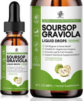 Soursop Liquid Drop for Cell Support & Regeneration, Immune Boost, Relax, Liver and Sleep, Soursop Bitters Liquid, Herbal Goodness, Sugar/Gluten Free, Natural Flavor, 2 Fl Oz