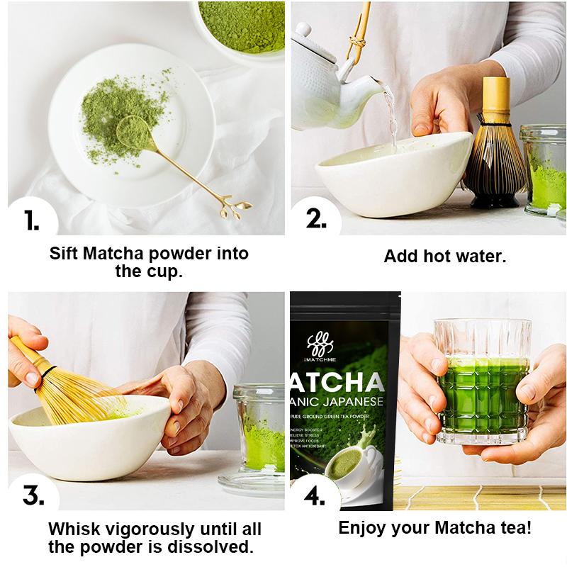 iMATCHME Organic Matcha Powder Matcha Green Tea Powder Antioxidant-Rich Helps Support Digestive Health for Cooking, Baking, Latte, Smoothie, Hot & Iced Drinks