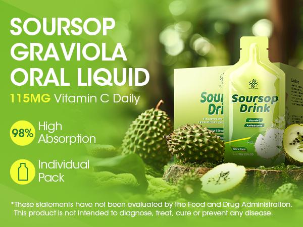iMATCHME Soursop Bitters Liquid - 1800mg Organic Soursop Extract, Vitamin C - Immune Support, Antioxidants, Digestive & Natural Energy Boost - Vegan & Gluten Free, Natural Flavor, 30 oz (30 Packs)