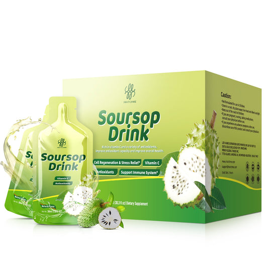 iMATCHME Soursop Bitters Liquid - 1800mg Organic Soursop Extract, Vitamin C - Immune Support, Antioxidants, Digestive & Natural Energy Boost - Vegan & Gluten Free, Natural Flavor, 30 oz (30 Packs)