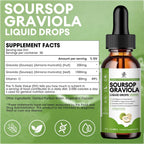 Soursop Liquid Drop for Cell Support & Regeneration, Immune Boost, Relax, Liver and Sleep, Soursop Bitters Liquid, Herbal Goodness, Sugar/Gluten Free, Natural Flavor, 2 Fl Oz