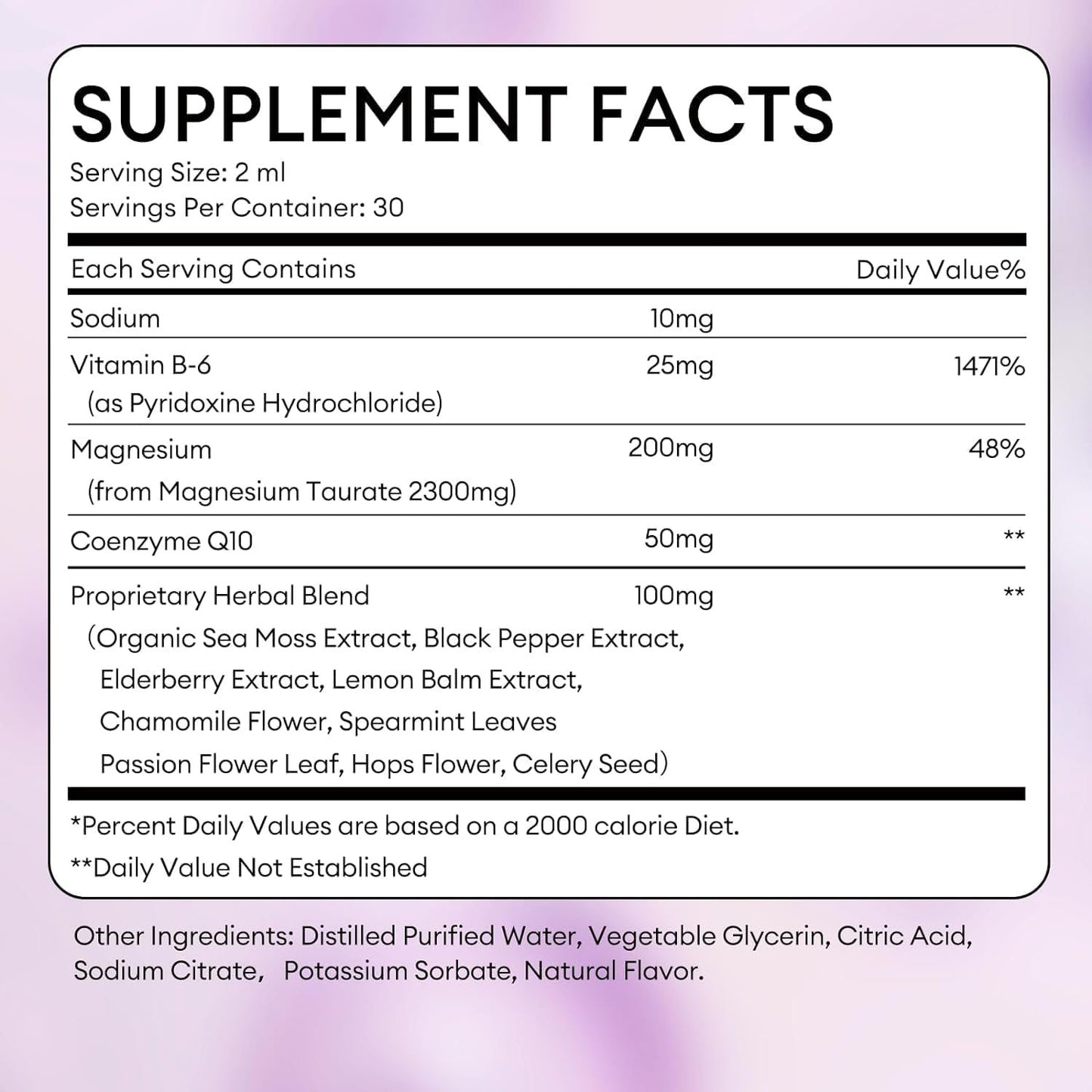 Magnesium Taurate Liquid Drop for Muscle Function, Nerve and Heart Health Support, High Absorption Magnesium Supplement with B6, CoQ10, Vegan, Non-GMO, Gluten/Sugar Free Pineapple Flavor, 2 Fl Oz