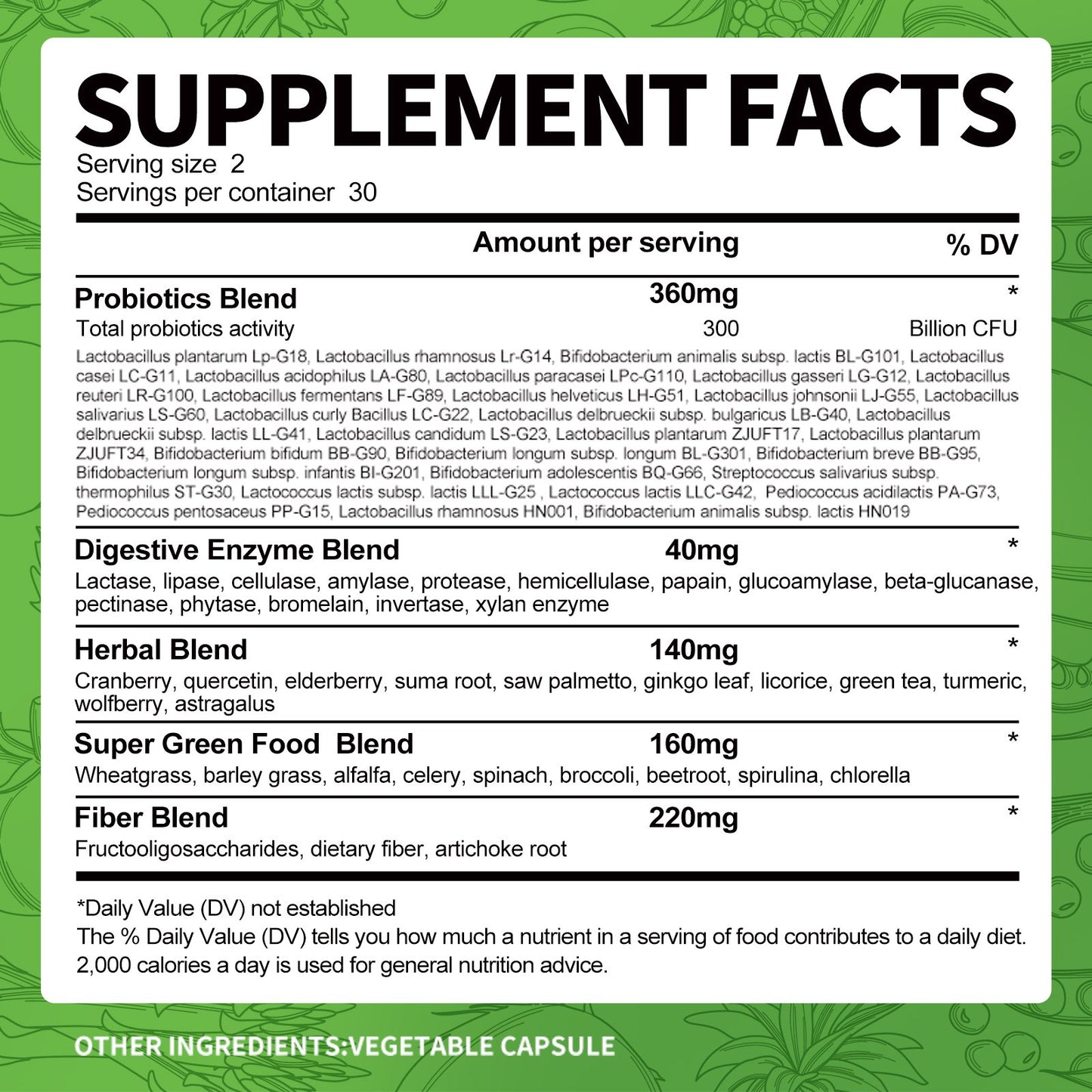 iMATCHME Probiotics Capsules 30 Billion CFU wih Enzyme Blend Support for Digestive,Gut,Immune &amp; Upper Respiratory Health Organic Prebiotics