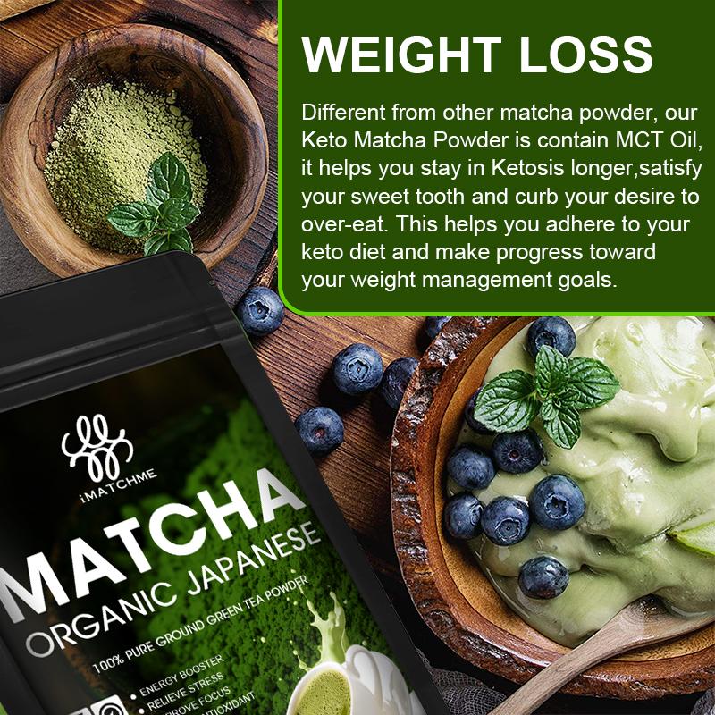 iMATCHME Organic Matcha Powder Matcha Green Tea Powder Antioxidant-Rich Helps Support Digestive Health for Cooking, Baking, Latte, Smoothie, Hot & Iced Drinks