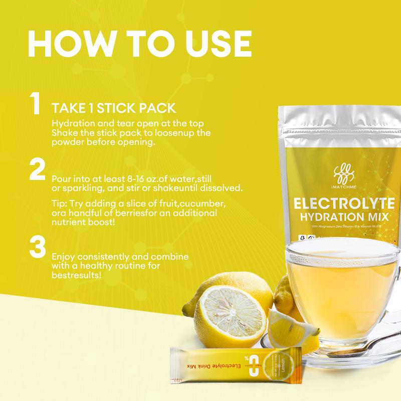 Electrolyte Hydration Mix Tea Dietary Supplement 200G Lemon Flavor