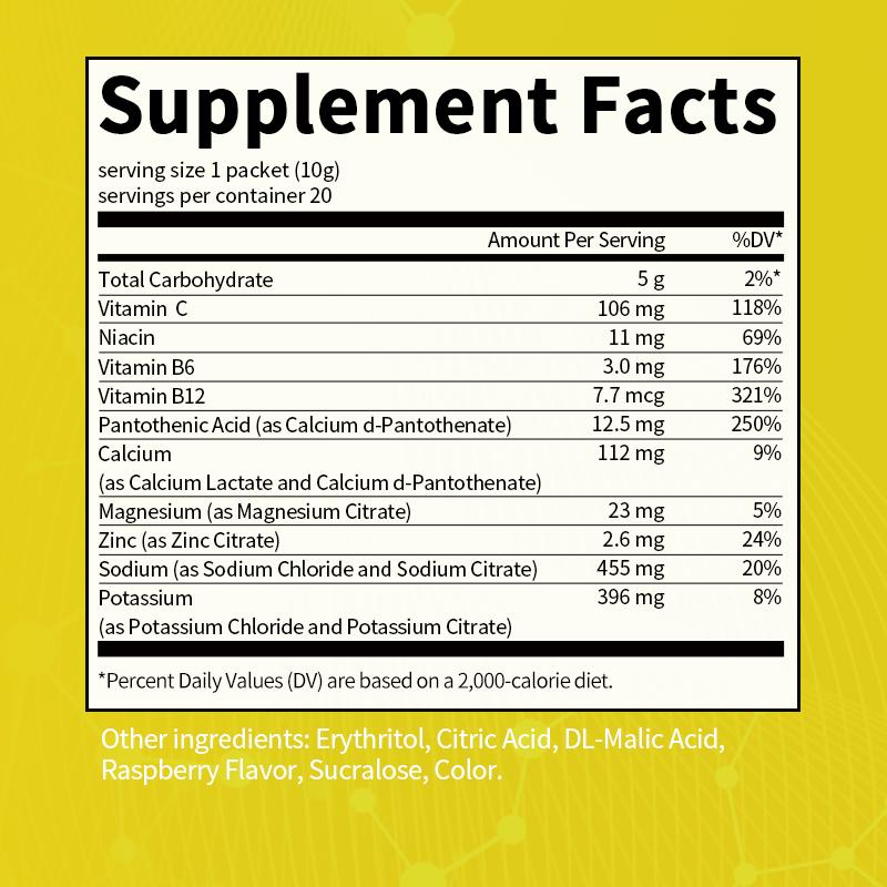 Electrolyte Hydration Mix Tea Dietary Supplement 200G Lemon Flavor