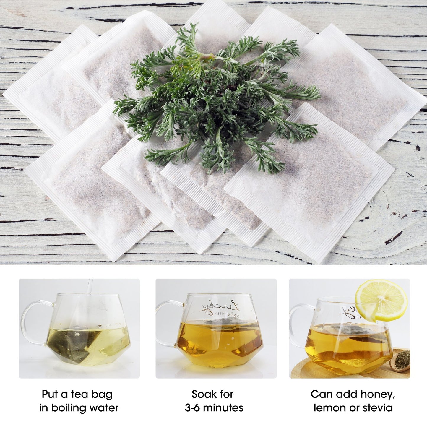 Mugwort Tea Bags -  Natural Artemisia Vulgaris Herb