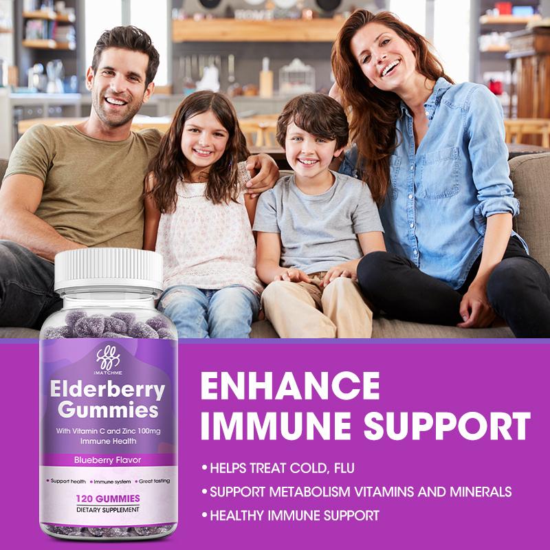 iMATCHME Elderberry Vitamin C Gummy Apple Cider Vinegar Improves Immunity And Supplements Vitamins